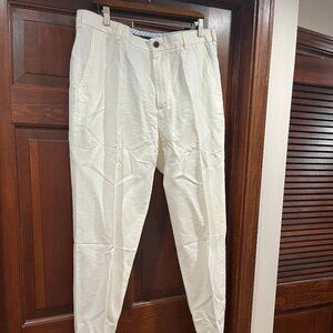 Brooks Brothers Clark trousers W36/L34, Baird McNutt Irish linen & cotton, white